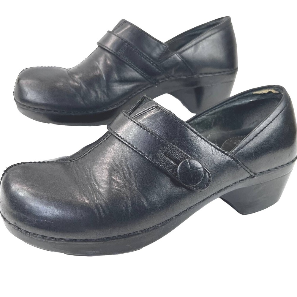 Dansko Professional Leather Clogs‎ Slip On Black Women's Shoes EU 38 US 7.5-8
